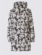 Marks & Spencer Floral Print Parka With Stormwear&trade; Black Mix