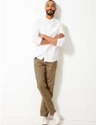 Marks & Spencer Regular Fit Pure Cotton Chinos With Stormwear&trade; Putty