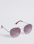 Marks & Spencer Round Aviator Sunglasses Grey Mix
