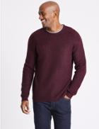 Marks & Spencer Supersoft Ribbed Jumper Berry