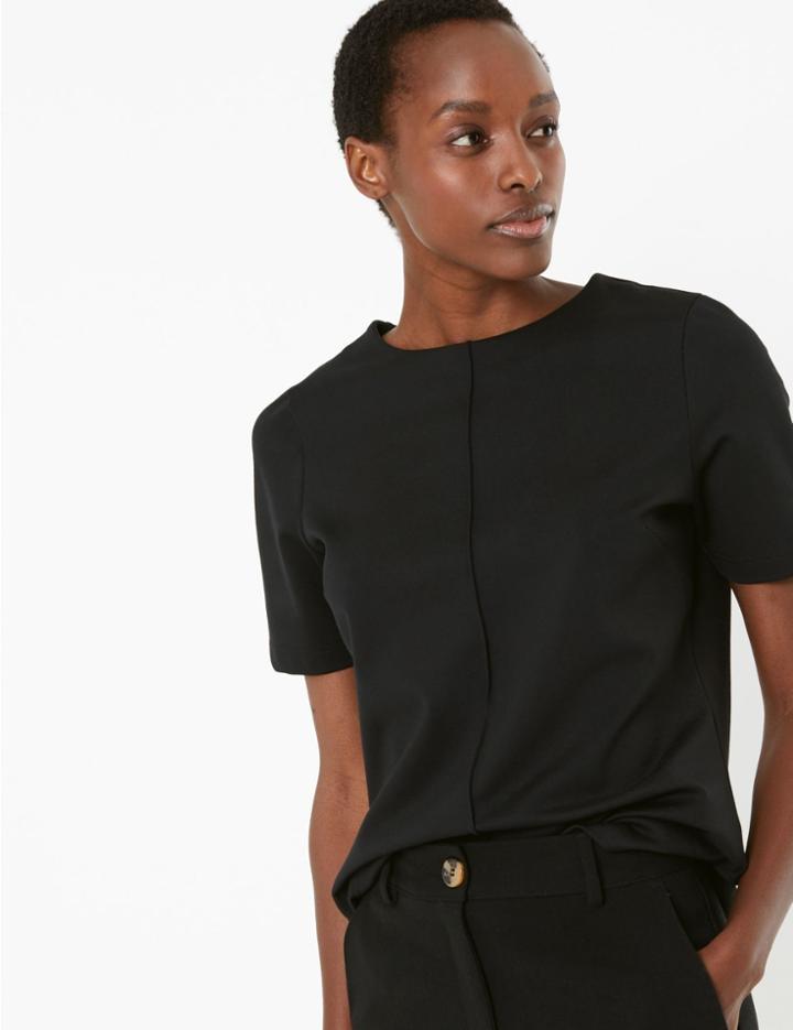 Marks & Spencer Back Zip Short Sleeve Top