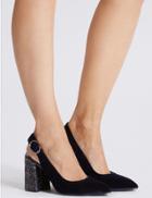 Marks & Spencer Slingback Court Shoes Navy