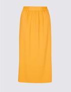 Marks & Spencer Split Front A-line Midi Skirt Mandarin