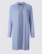 Marks & Spencer Open Front Long Sleeve Cardigan Bluebell