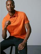 Marks & Spencer Supima Cotton Slim Fit Polo Shirt Orange