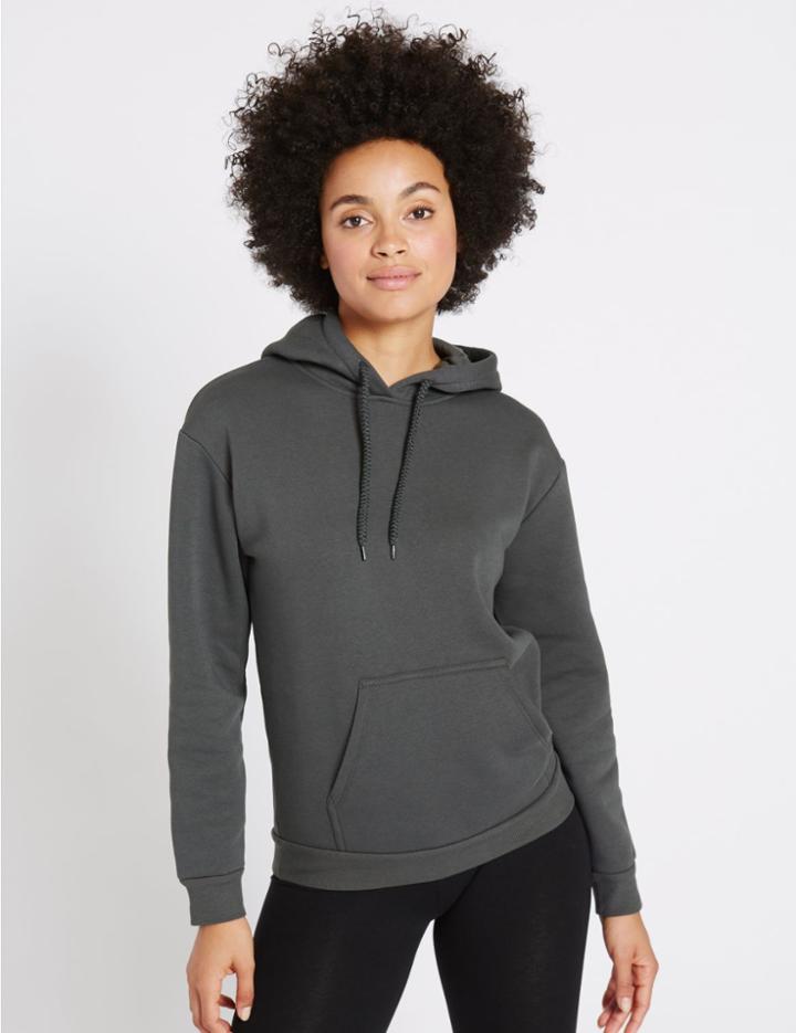 Marks & Spencer Cotton Rich Long Sleeve Sweatshirt Grey
