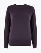 Marks & Spencer Pure Cashmere Round Neck Jumper Mulberry