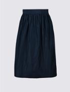 Marks & Spencer Curve Full Midi Skirt Navy