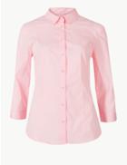 Marks & Spencer 3/4 Sleeve Shirt Pink