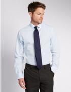 Marks & Spencer 3 Pack Easy To Iron Slim Fit Shirts Blue Mix