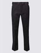 Marks & Spencer Regular Fit Pure Cotton Trousers Navy
