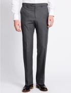 Marks & Spencer Flat Front Trousers Grey