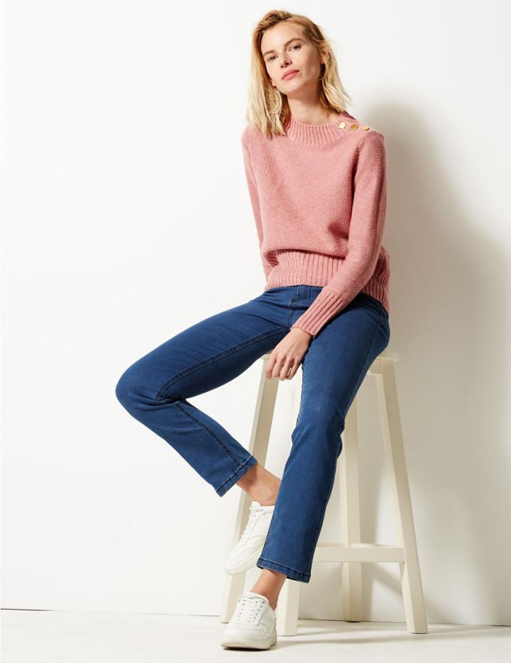Marks & Spencer High Waist Slim Fit Jeans Indigo