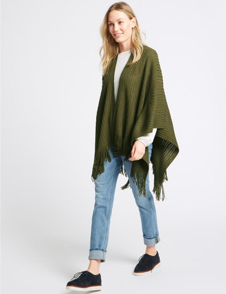 Marks & Spencer Knitted Wrap Khaki