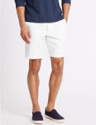 Marks & Spencer Pure Cotton Shorts With Adjustable Waist White Mix