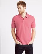 Marks & Spencer Pure Cotton Polo Shirt Soft Pink
