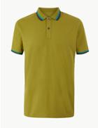 Marks & Spencer Pure Cotton Polo Shirt Lime