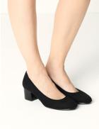 Marks & Spencer Wide Fit Almond Toe Court Shoes Black