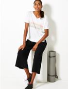 Marks & Spencer Quick Dry Cropped Culottes Black
