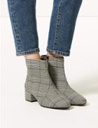 Marks & Spencer Extra Wide Fit Brogue Ankle Boots Grey Mix