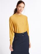 Marks & Spencer Sparkly Turtle Neck Jumper Dark Gold