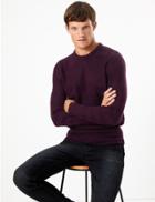 Marks & Spencer Striped Texture Jumper Grape