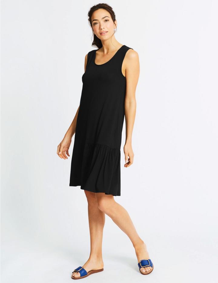 Marks & Spencer Pleated Beach Dress Black