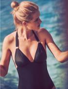 Marks & Spencer Elongated Triangle Slide Swimsuit With Preformed Cup Indigo