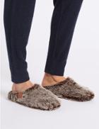 Marks & Spencer Slip-on Mule Slippers With Thinsulate&trade; Brown Mix