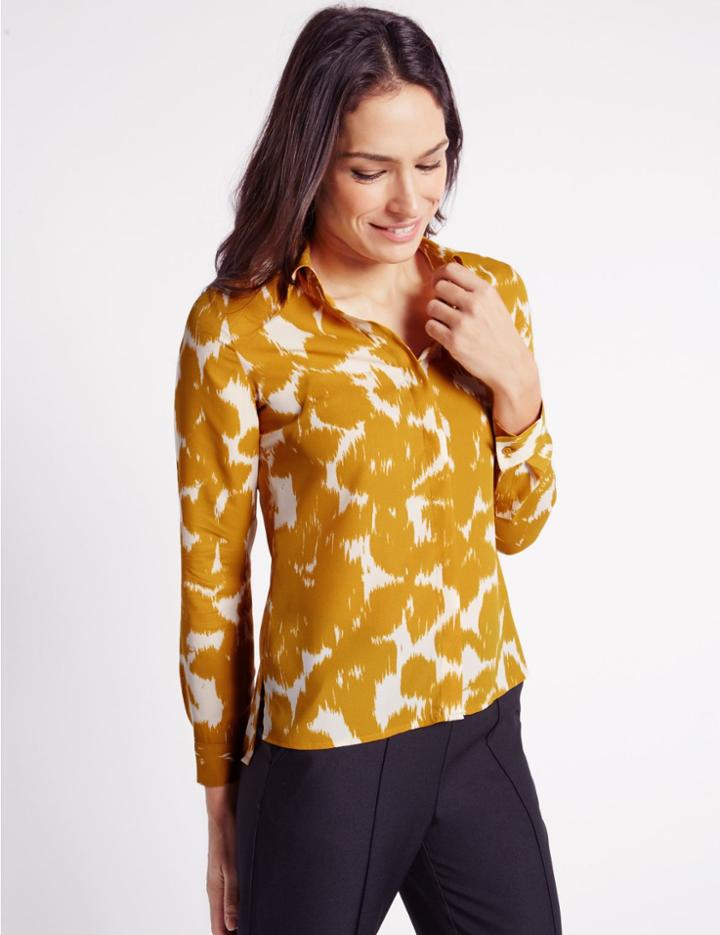 Marks & Spencer Printed Long Sleeve Shirt Multi