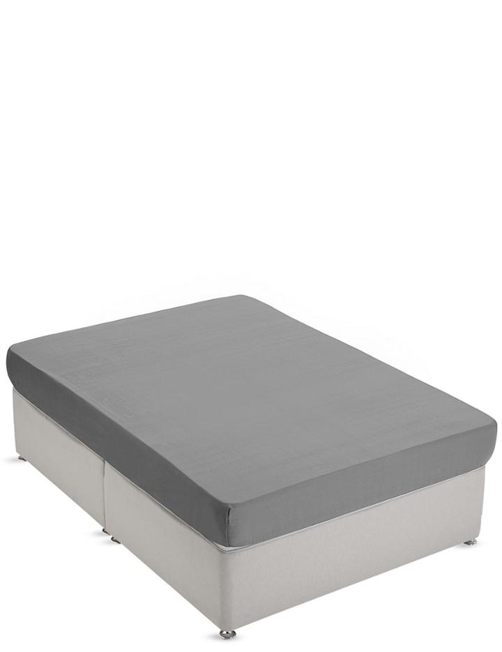 Marks & Spencer Non-iron Pure Egyptian Cotton Fitted Sheet Pearl Grey