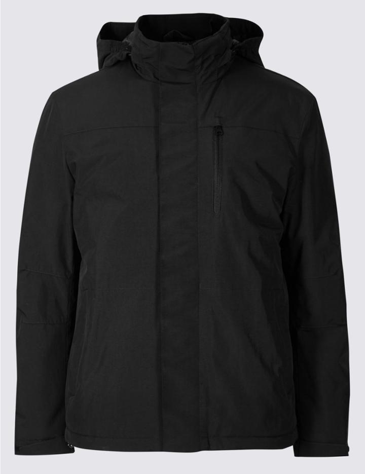 Marks & Spencer Fleece Jacket With Stormwear&trade; & Thinsulate&trade; Black