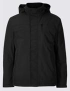 Marks & Spencer Fleece Jacket With Stormwear&trade; & Thinsulate&trade; Black