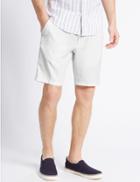 Marks & Spencer Linen Rich Shorts With Pocket White