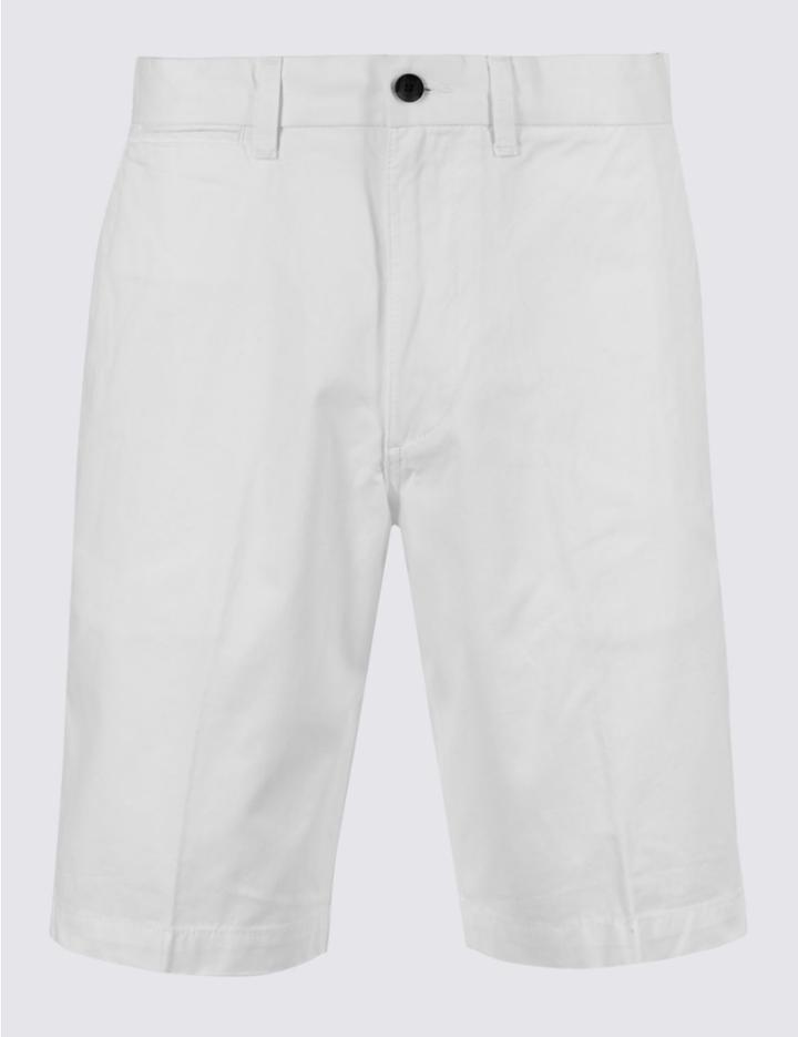 Marks & Spencer Pure Cotton Chino Shorts White