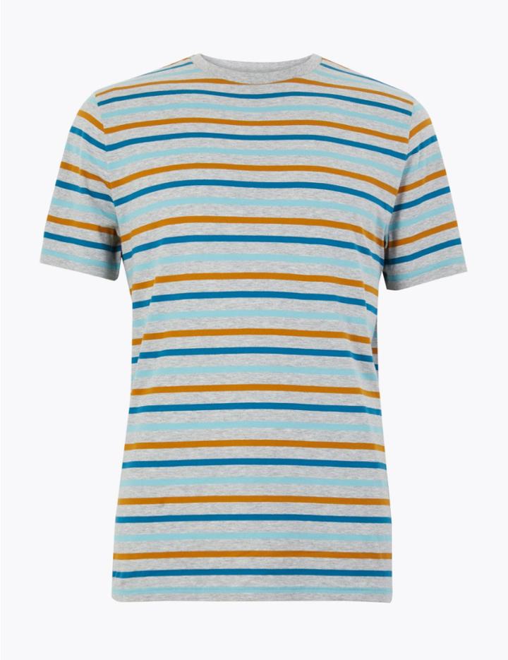 Marks & Spencer Cotton Striped T-shirt
