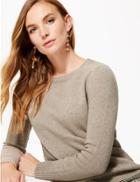 Marks & Spencer Lambswool Rich Textured Round Neck Jumper Mole