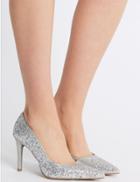 Marks & Spencer Stiletto Heel Pointed Court Shoes Silver