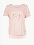 Marks & Spencer Quick Dry Short Sleeve Sport Top Light Pink Mix