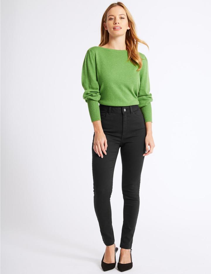 Marks & Spencer Petite Mid Rise Super Skinny Jeans Soft White