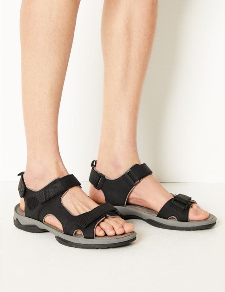 Marks & Spencer Active Riptape Sandals Black Mix