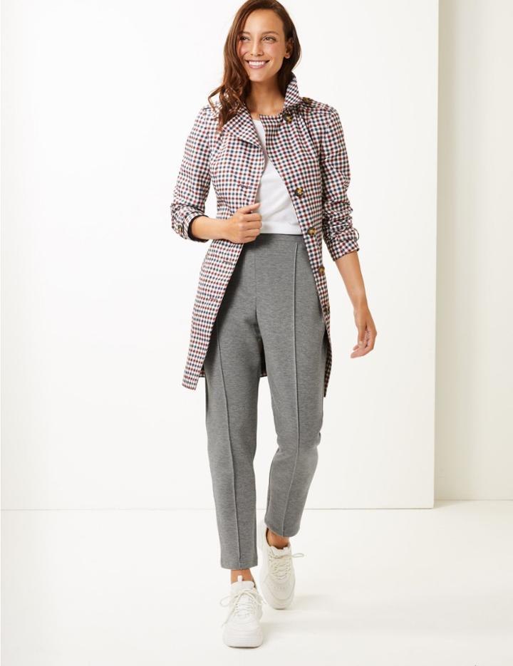 Marks & Spencer High Waist Ankle Grazer Joggers Grey