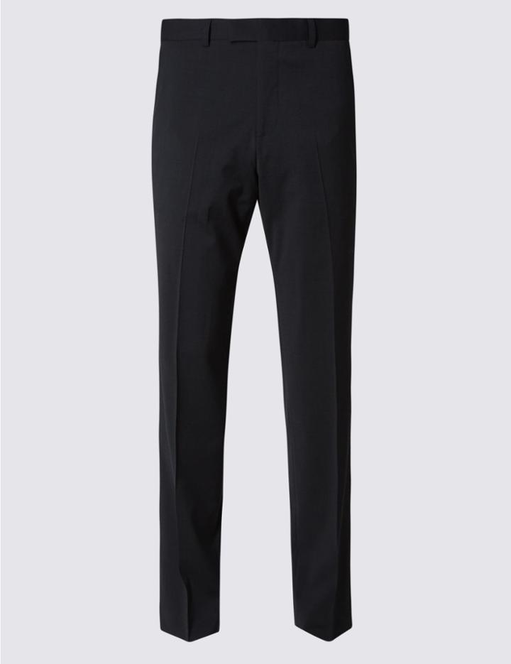 Marks & Spencer Charcoal Regular Fit Trousers Charcoal
