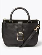 Marks & Spencer Heritage Leather Saddle Bag Black