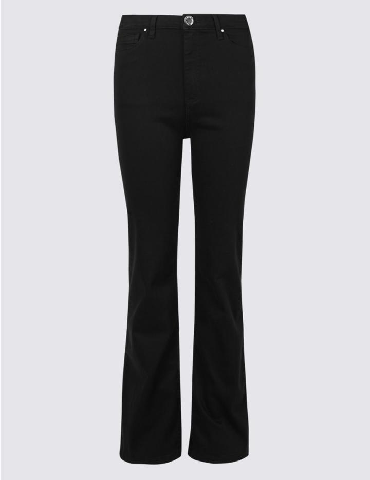 Marks & Spencer Sculpt & Lift Roma Rise Slim Boot Cut Jeans Black