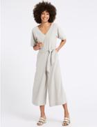 Marks & Spencer Kimono Half Sleeve Jumpsuit Light Grey