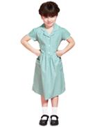 Marks & Spencer Gingham Pure Cotton Dress (2-14 Years) Green