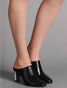 Marks & Spencer Leather Block Heel Mule Shoes With Insolia&reg; Black