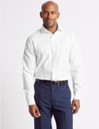 Marks & Spencer Cotton Blend Non-iron Regular Fit Shirt White
