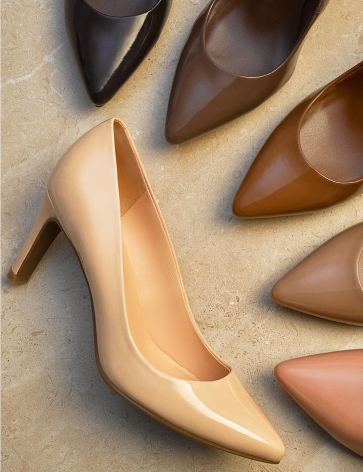 Marks & Spencer Stiletto Heel Pointed Skin Tone Court Shoes Light Caramel